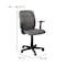 Flash Furniture Mid-Back Gray Quilted Vinyl Swivel Task Office Chair with Arms GO-1691-1-GY-A-GG - alternate 10